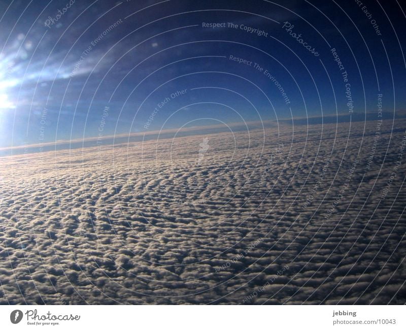 above the clouds Clouds Airplane Vantage point Covers (Construction) Sky Flying skim Tall heaven sun