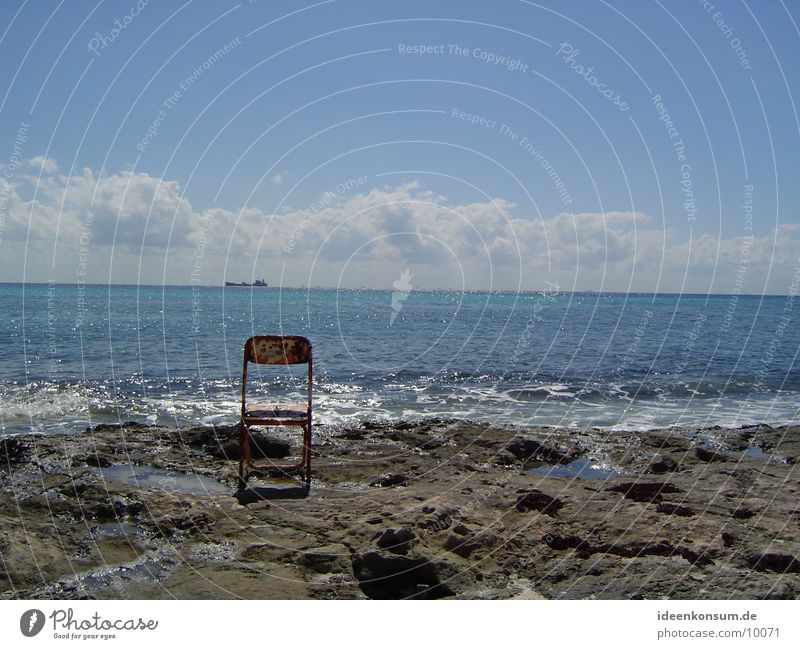 chair Ocean Beach Rust Loneliness Mexico Chair Rock Cuba