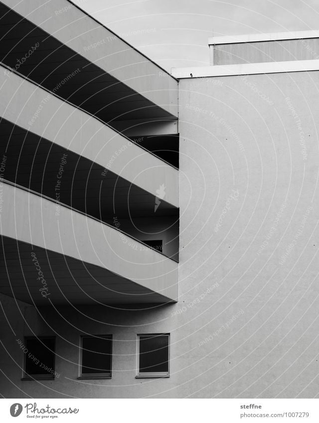 Around the World in Germany: Kassel Parking garage Transport Motoring Town Architecture Contrast Modern architecture Black & white photo