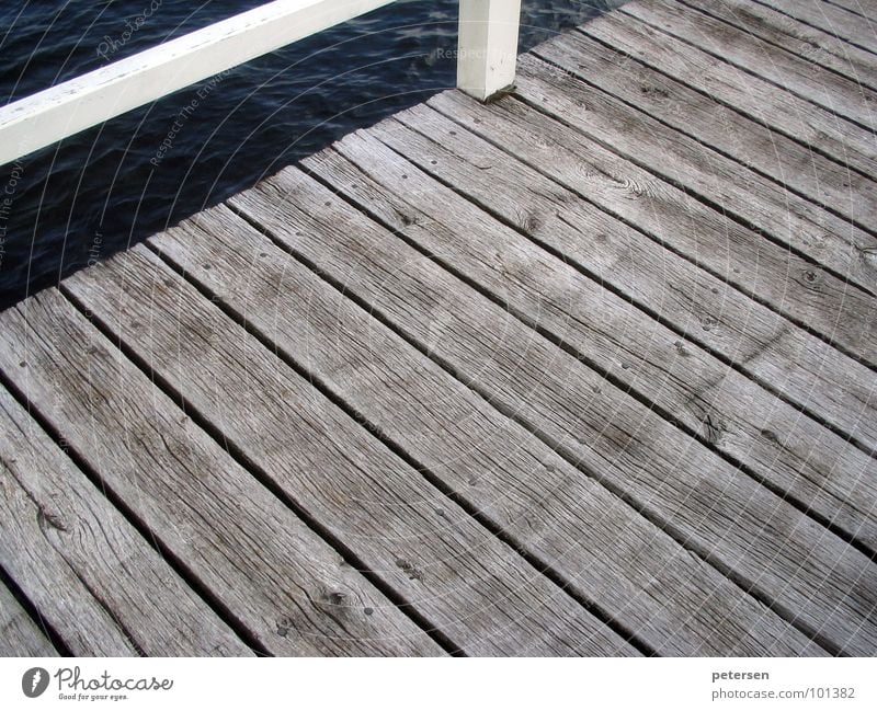 wrong track Ocean Footbridge Wood Washed out Plank Maritime Harbour Baltic Sea Water Wooden board