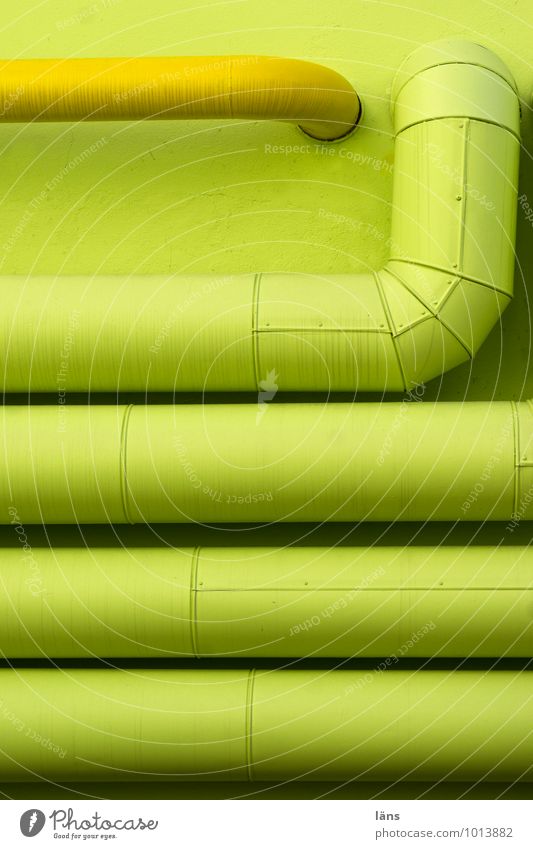supply Pipe Iron-pipe Provision Green Yellow Wall (building) Curved