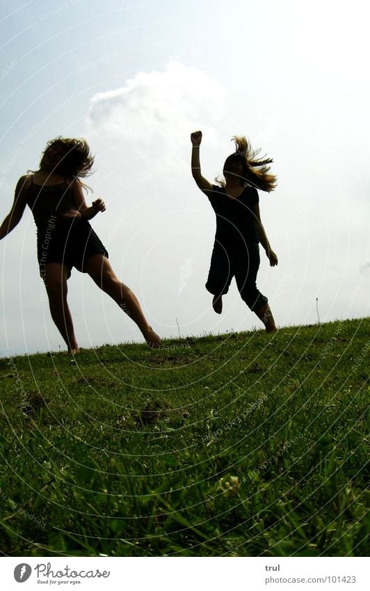 Dance with me Meadow Clouds Joy Sky shake Hair and hairstyles