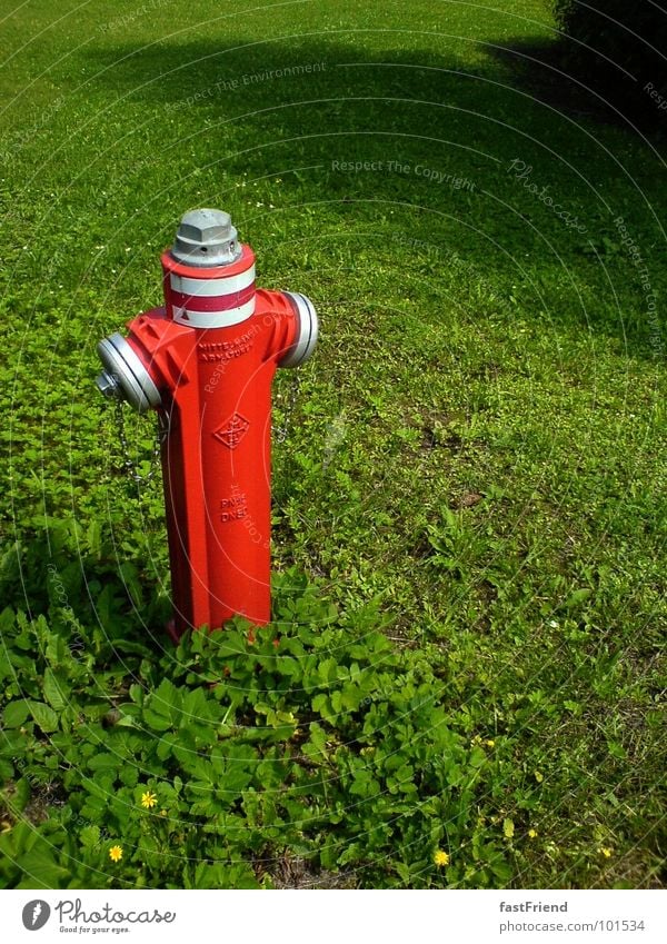 who is angry remains alone Fire hydrant Meadow Red Green Erase Clover Extra Summer Extinguisher Loneliness Individual Screw Landmark Monument Obscure Metal
