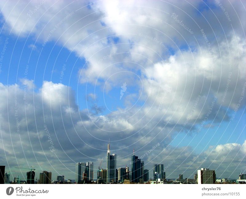 frankfurt in january Frankfurt Clouds High-rise Europe Sky Skyline äbbelwoi