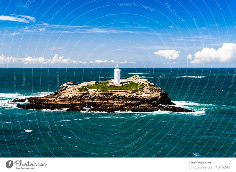 An island with a lighthouse Vacation & Travel Tourism Trip Far-off places Freedom Environment Nature Landscape Plant Spring Waves Coast North Sea Ocean Island