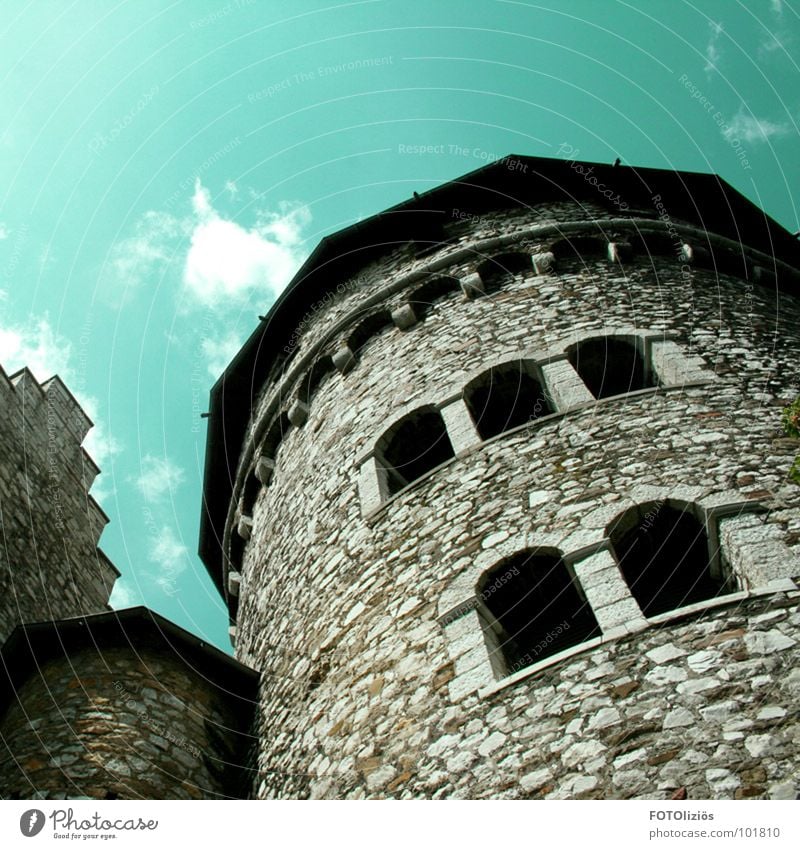 kleinburg-urban Castle tower Wall (barrier) Aachen Clouds Window Keep Historic Landmark Monument Power Force Tower Old copper city stolberg Sky Stone