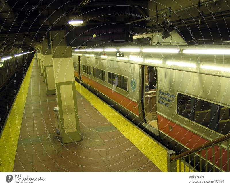 New York Metro New York City Underground Subsoil Railroad Platform Tunnel Transport