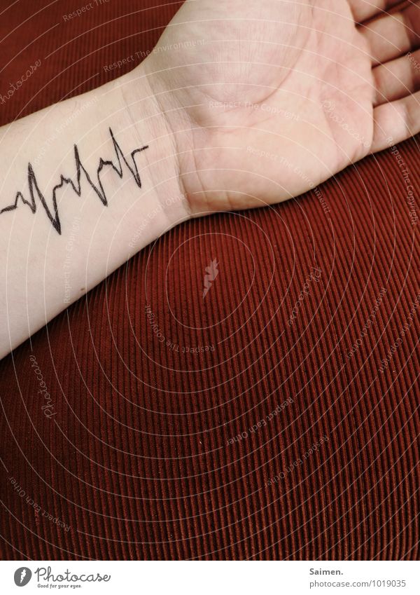 Large 'Lifeline Heart' Temporary Tattoo (TO00037800) : Amazon.com.au: Beauty
