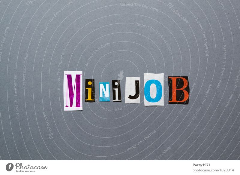 mini-job Economy Unemployment Newspaper Magazine Paper Sign Characters Typography Work and employment Flexible Concern Fear of the future Frustration