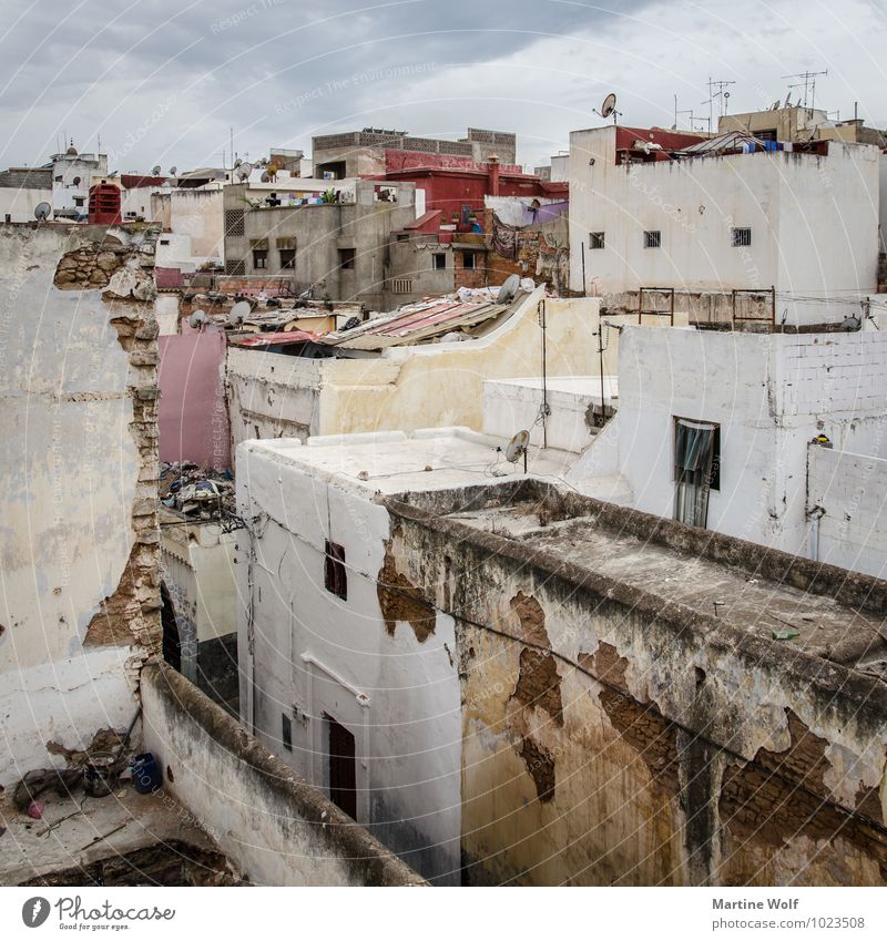 salé Sale Morocco Africa Town Downtown Old town House (Residential Structure) Living or residing Medina overcast Colour photo Deserted