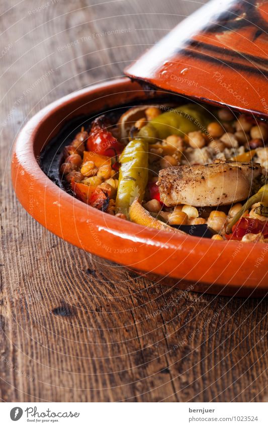 Red Moroccan Food Meat Vegetable Dinner Organic produce Slow food Bowl Good tajine Chickpeas Chili Poultry Morocco North Africa Stew Carrot Pottery Cooking