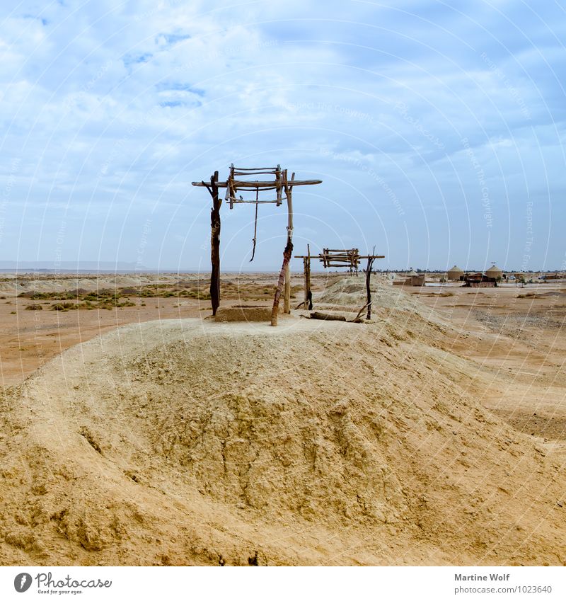desert wells Earth Sand Water Desert Morocco Africa Survive antiatlas Well Exterior shot Deserted Copy Space top Day