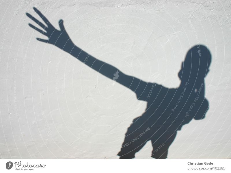 Go-Go-Gadgetto-Arm Wave Photography Shadow Self portrait White Black Wall (barrier) Spain Wall (building) Building Andalucia Cadiz Fingers Hand Outstretched