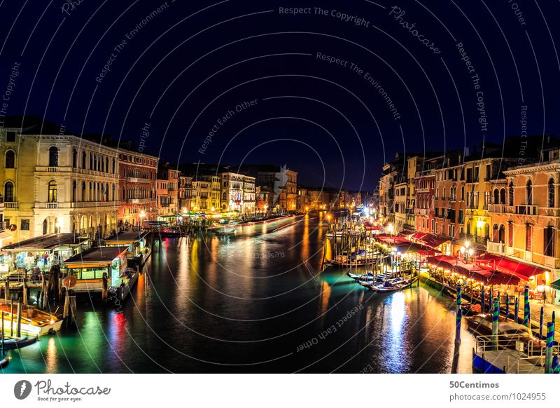 venice at night Vacation & Travel Tourism Trip Sightseeing City trip Summer vacation Cloudless sky Ocean River Venice Italy Town Downtown