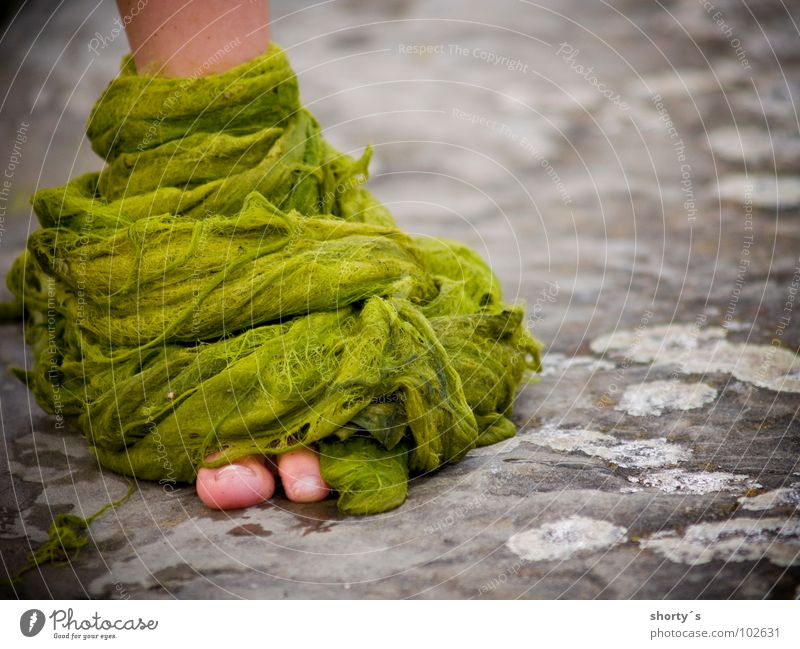 hulk junior Green Algae Large Monster Feet foot Floor covering ground child Loneliness alone big