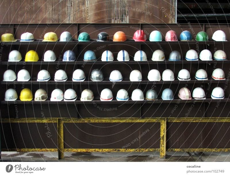 Assembly of helmets Helmet Work and employment Steel factory Mining Workwear Shelves Construction worker Construction site Headwear