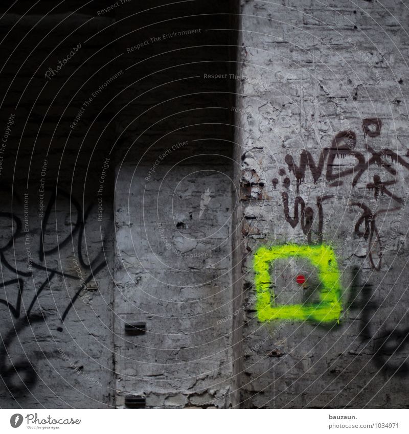 bottom right. Factory Ruin Manmade structures Building Wall (barrier) Wall (building) Facade Target Square Point Stone Sign Characters Graffiti Line Stripe