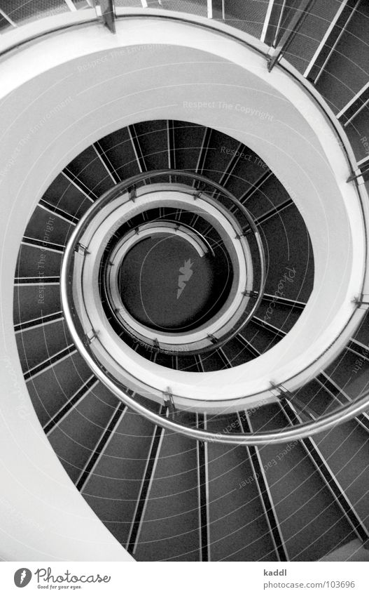 rumbling Whirlpool Abstract Sydney House (Residential Structure) Detail Black & white photo Stairs Swirl Handrail Perspective Architecture