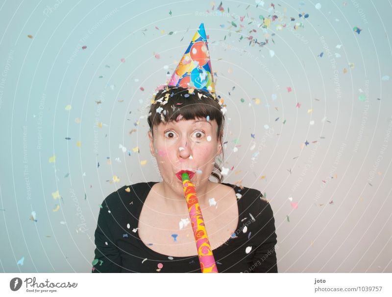 Confetti series "coloured" Joy Happy Party Feasts & Celebrations Carnival New Year's Eve Birthday Human being Young woman Youth (Young adults) Movement Throw