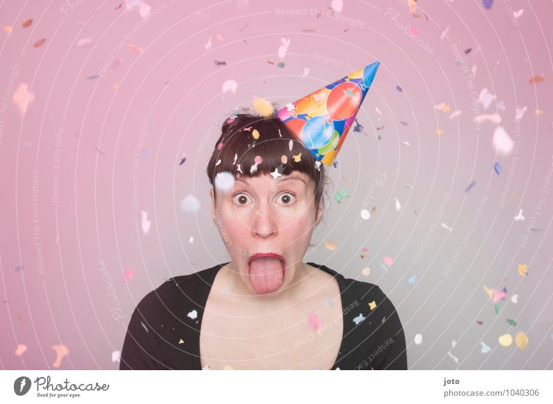 Confetti series "coloured" Joy Happy Party Feasts & Celebrations Carnival New Year's Eve Birthday Human being Young woman Youth (Young adults) Throw Brash Free