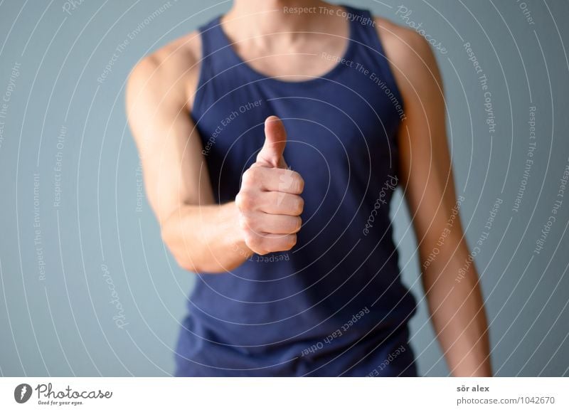 I'm awesome... Healthy Athletic Sports Fitness Sports Training Sportsperson Health care Human being Masculine Man Adults Body Hand Thumb Fist Upper body 1