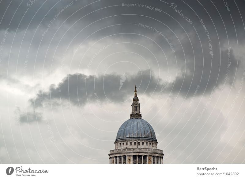 St Paul's Sky Clouds Storm clouds Bad weather London Capital city Downtown Skyline Dome Building Architecture Tourist Attraction Landmark St. Paul's Cathedral