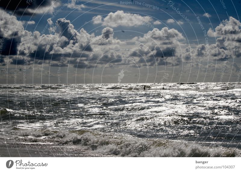 Day at the sea Ocean Vacation & Travel Netherlands Haarlem Waves Sky August North Sea parnassia Wind