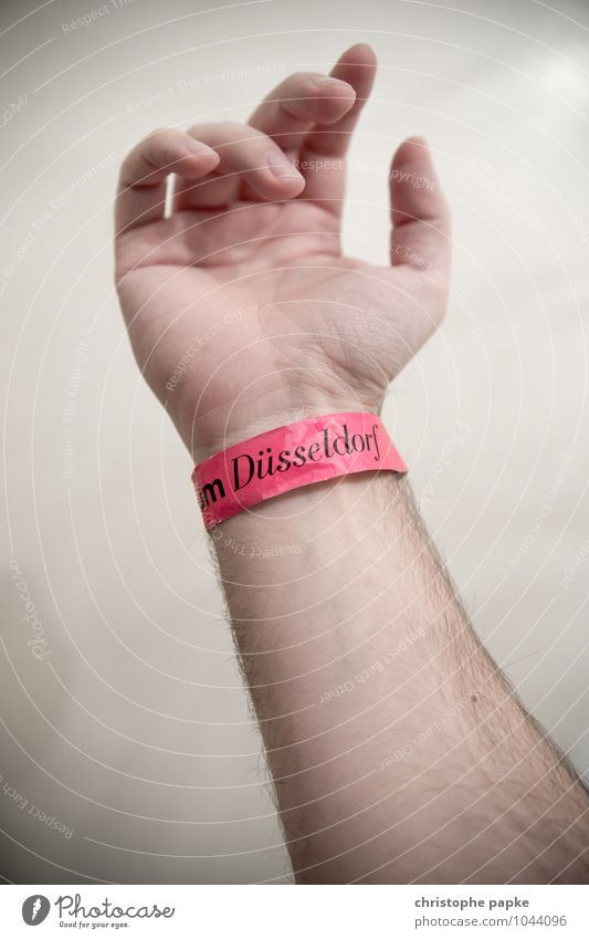 Bracelet with inscription "Düsseldorf Dusseldorf by hand sleeves Masculine Accessory Jewellery Civic pride Characters Pulse Gift wrapping Carrying endemic