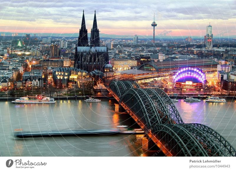 View of Cologne Architecture Environment Water Sky Horizon Federal eagle North Rhine-Westphalia Europe Town Downtown Skyline House (Residential Structure)