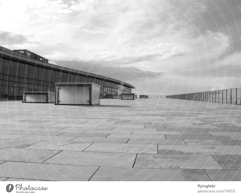 Congress Center Dresden in B&W Black White Style Architecture Trade fair Modern terrace