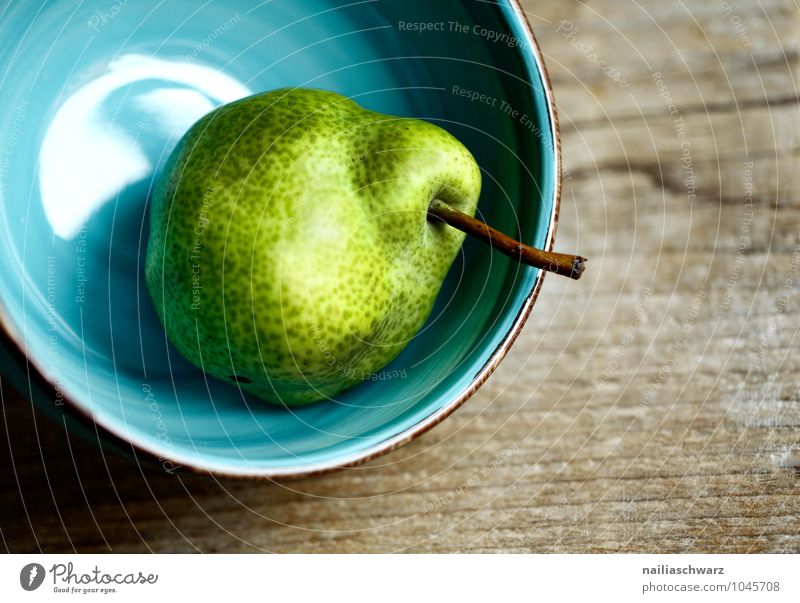 pear Food Fruit Pear Organic produce Vegetarian diet Bowl Fresh Healthy Good Natural Juicy Beautiful Yellow Green Turquoise Purity Fragrance Colour Still Life