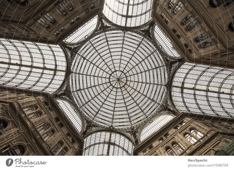 Galleria Umberto I Naples Italy Manmade structures Building Architecture Roof Tourist Attraction Landmark Glass Steel Old Esthetic Exceptional Large Historic