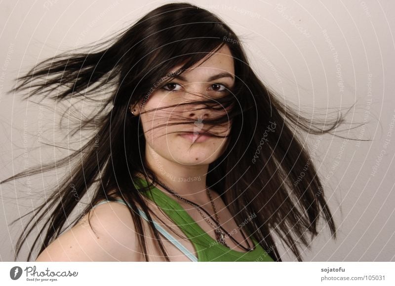 swing in the hair Swing Rotation Woman Hair and hairstyles Movement Looking Eyes Snapshot