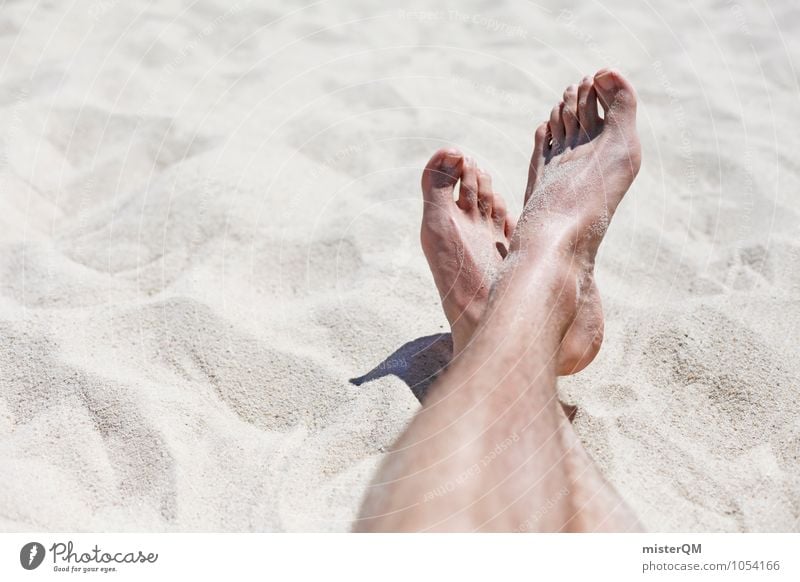 let go. Art Esthetic Contentment Relaxation Vacation & Travel Vacation photo Vacation destination Vacation mood Vacation good wishes Feet Legs Toes Sandy beach