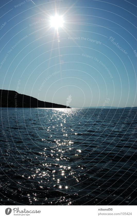 ocean Ocean Summer Vacation & Travel Physics Sun Croatia Water Blue Sky Warmth reflection