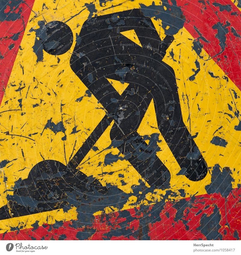 men at work road sign