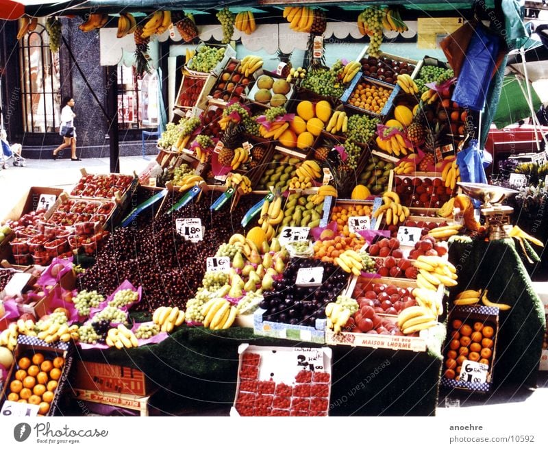 London fruit dealer Marketplace Market stall Healthy Fruit Vegetable