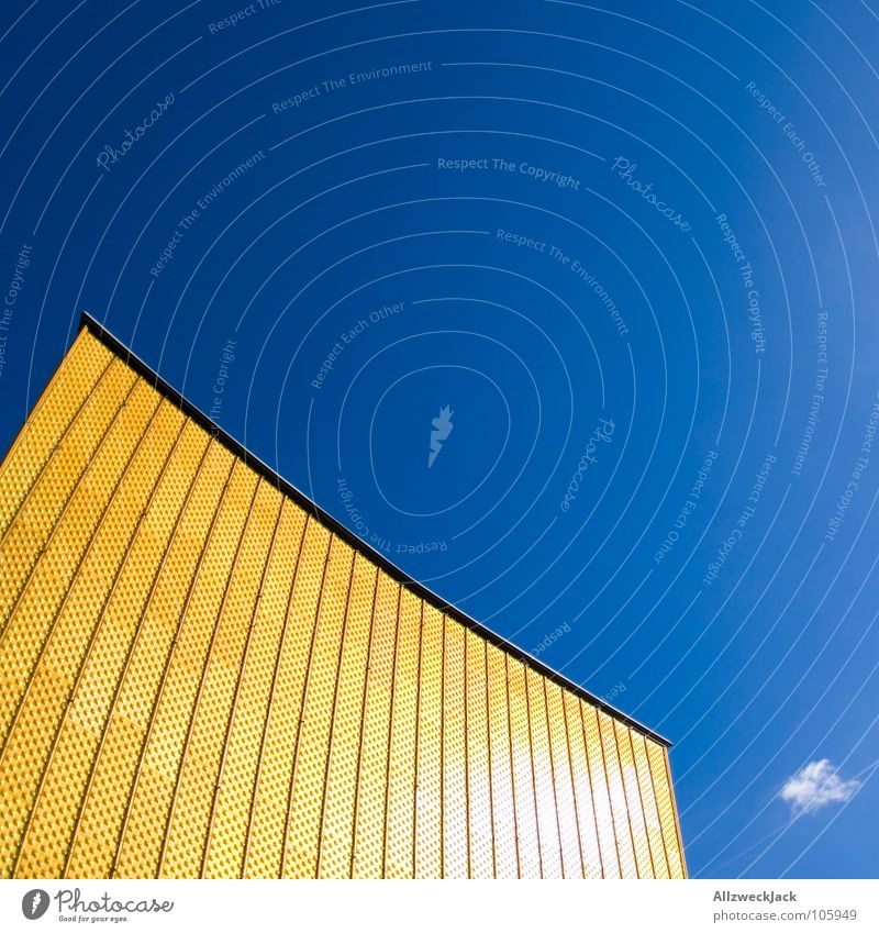 Phil's Harmony Berlin Philharmonic Culture Berlin culture forum Concert Wall (building) Facade Swing Entrance Shows Clouds Summer Yellow Detail