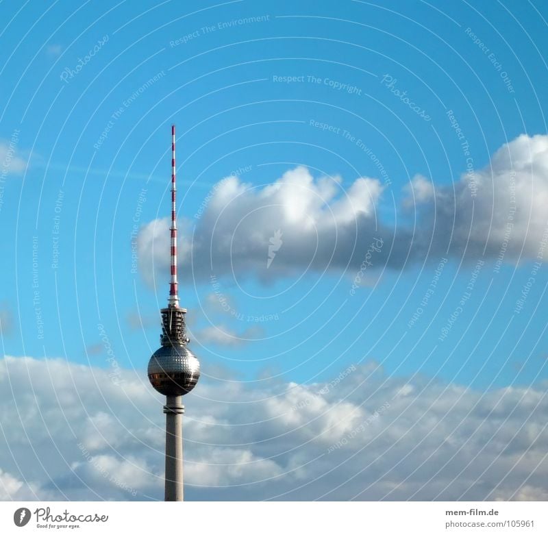 heaven over... Landmark East Berlin Clouds Bad weather Tourism Tourist Sightseeing Art Alexanderplatz High-rise Radio (broadcasting) Terrestrial Surveillance