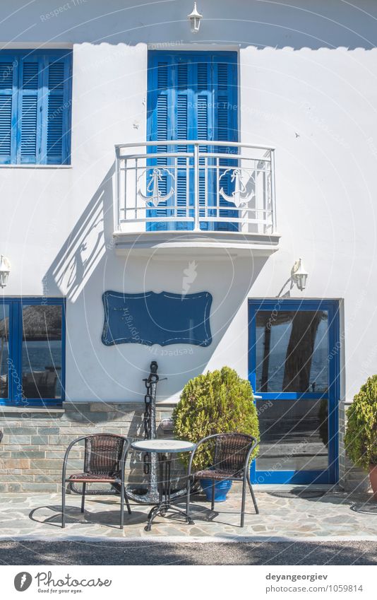 Typical Greek house. Sunny day. Beautiful Vacation & Travel Tourism Summer Island House (Residential Structure) Culture Village Small Town Building Architecture