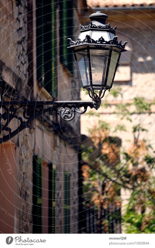 Not such a light. Art Esthetic Alley Small Town Lamp Street lighting Lampion Lantern Romance Colour photo Subdued colour Exterior shot Detail Deserted