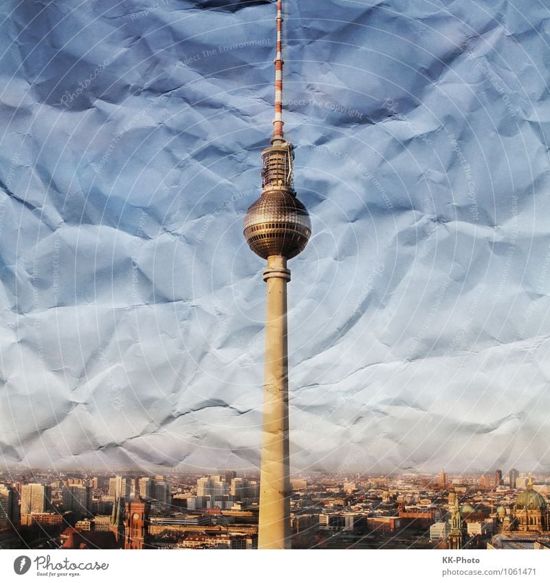 Crumbled Paper Berlin Berlin TV Tower Germany Europe Town Capital city Downtown Skyline House (Residential Structure) Manmade structures Architecture
