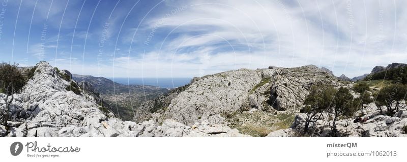 Hiking day. Environment Nature Landscape Adventure Esthetic Panorama (Format) Sky Mountain Majorca Loneliness Spain Vacation & Travel Far-off places Wide angle
