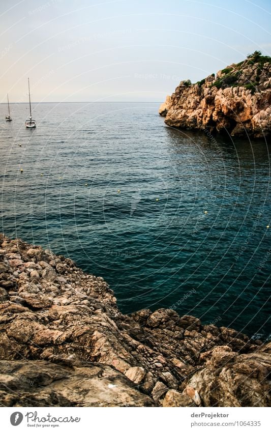 Mallorca from its beautiful side 69 - Rocky bay with boats Vacation & Travel Tourism Trip Adventure Far-off places Freedom Summer vacation Environment Nature