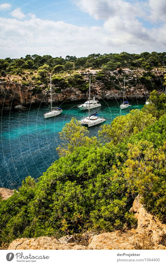 Mallorca from its beautiful side 63 - picturesque with sailboats Vacation & Travel Tourism Trip Adventure Summer vacation Sunbathing Environment Nature