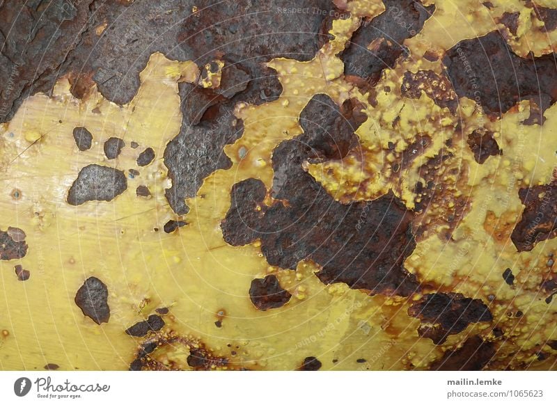 rust Metal Rust Old Authentic Brown Yellow Black Exterior shot Detail Abstract Pattern Structures and shapes Deserted