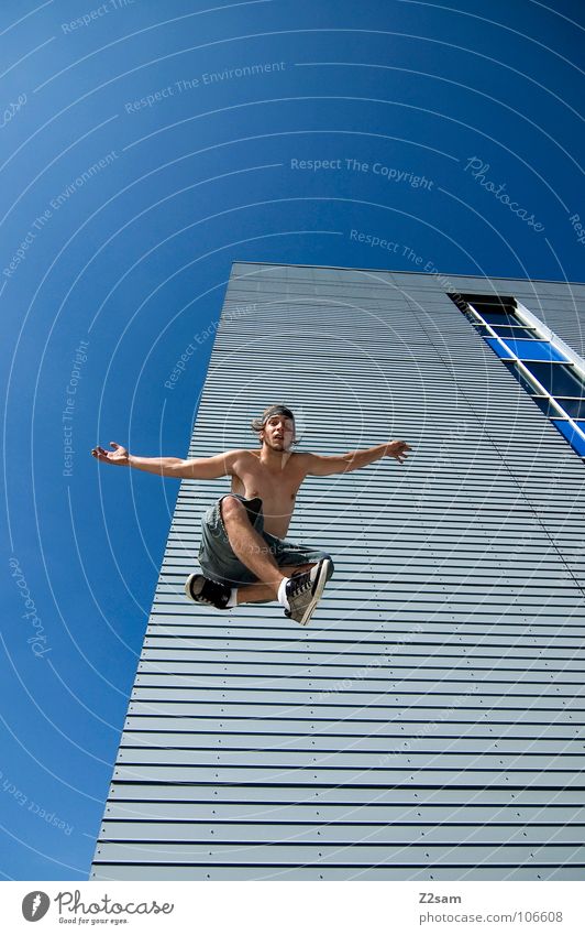 jump II Jump House (Residential Structure) High-rise Clouds Chinese martial art Karate Kick Action Easygoing Sit Cross Legged Combat position Downward Disk