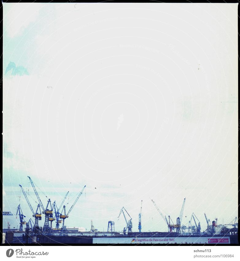 hamburg port Crane Medium format Hamburg Harbour Sky MF hasselblad