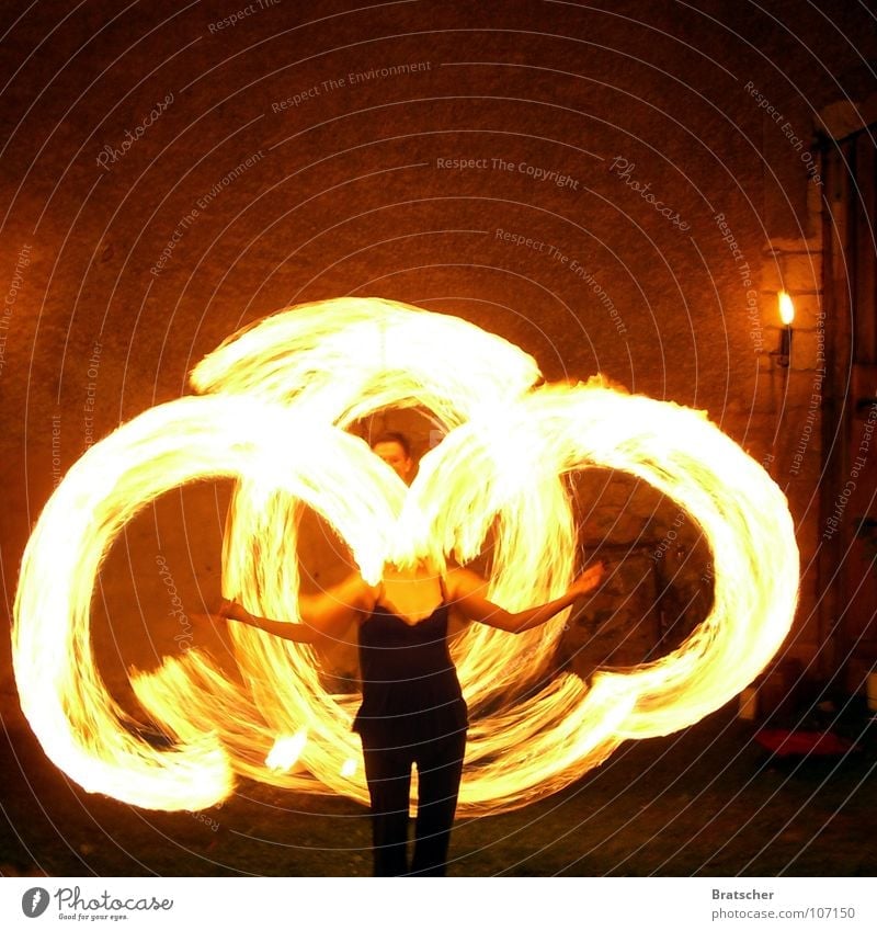 Circle. Magic Headless Art Torch Medieval times Entertainment Fire Artist Performance art Pool of light Tracer path Light track Illuminate Light streak Juggle