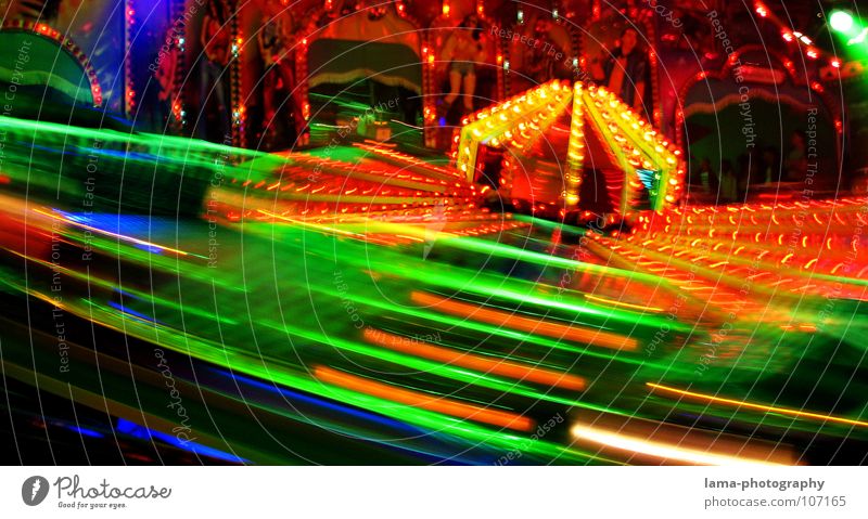 speed Fairs & Carnivals Oktoberfest Spring celebration Attraction Carousel Light Electric bulb Neon light Multicoloured Glittering Theme-park rides Bumper car